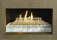Vent-Free Contemporary Stainless Steel Glass Burner