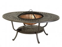 Mayfair 39" x 52" Wood Oval Fire Pit